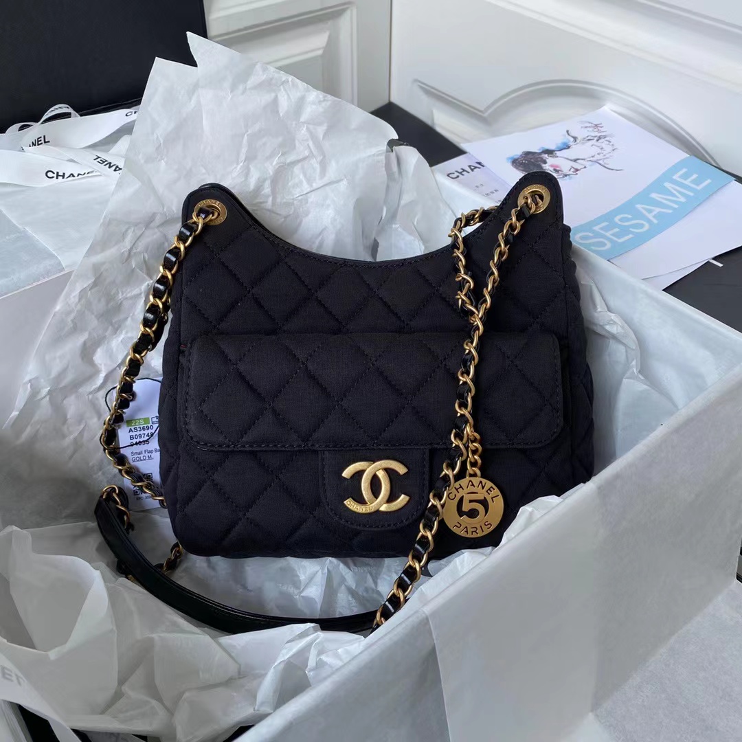 TOP CHANEL Hobo Handbag Tweeds & Fabrics- 21.5x22.5x7cm -GHW-4 colours