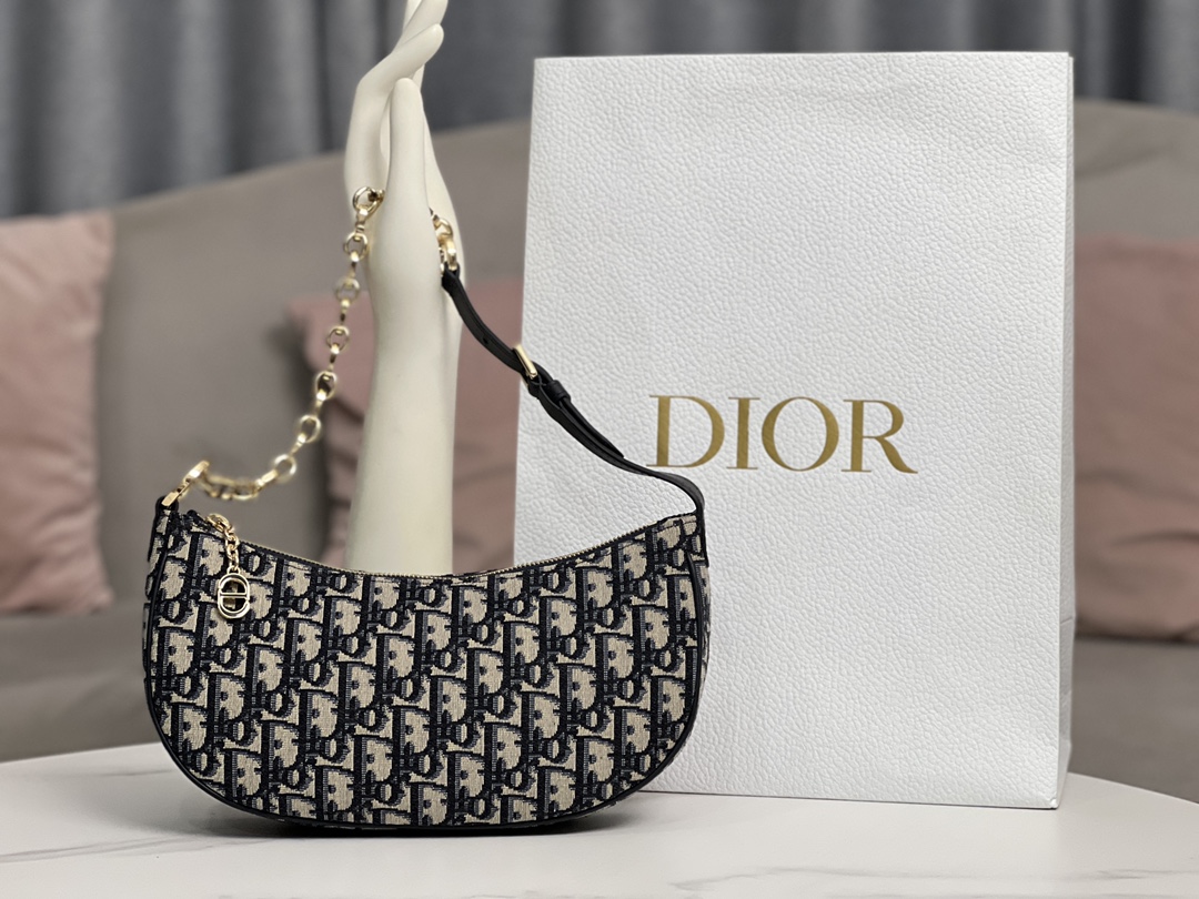 TOP Christian Dior CD Lounge Bag 26 x 15 x 5.5cm - 3 Color - GHW