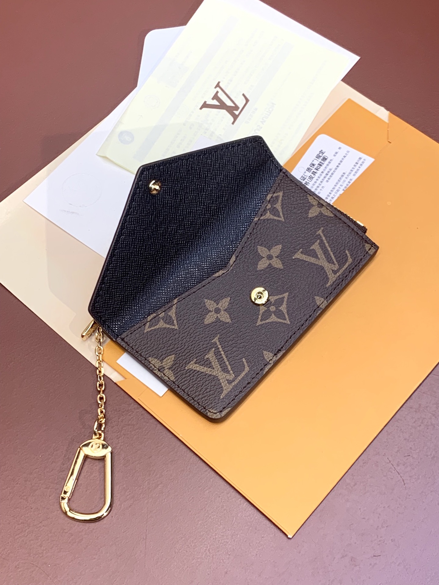 TOP Louis Vuitton LV Recto Verso Card Holder Monogram 13x2.5x9.5cm - Khaki/Brown