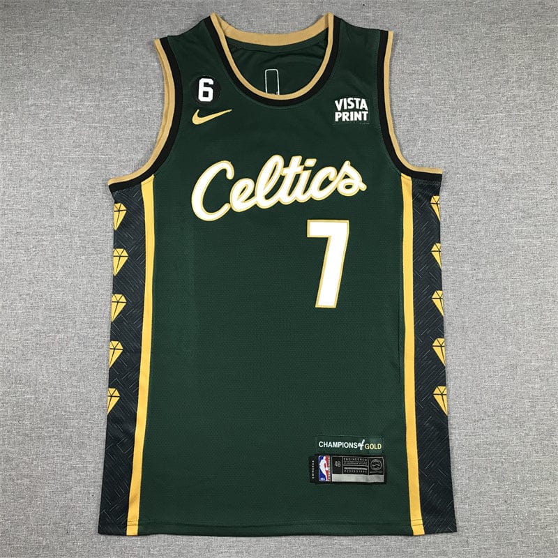 Men's Boston Celtics Jaylen Brown Kelly Green 2022/23 Swingman Jersey - City Edition