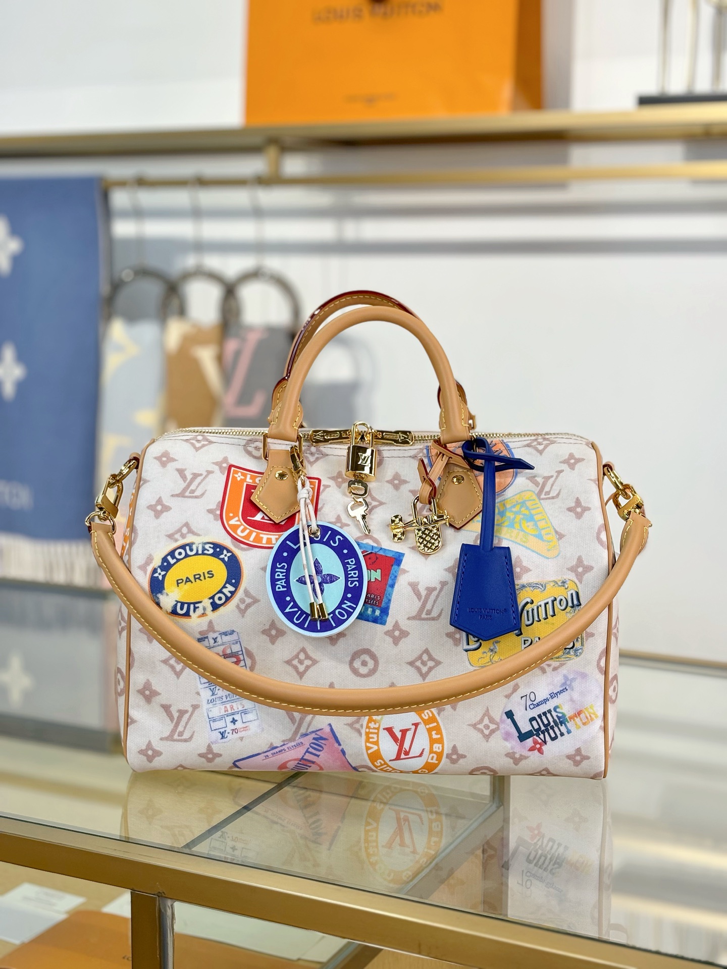 TOP Louis Vuitton LV Speedy Soft 30 Bag 30x21x17cm - White