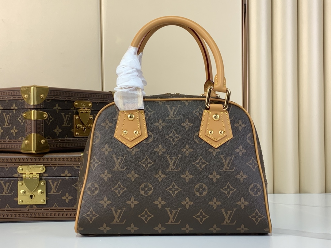 TOP Louis Vuitton LV Monogram Manhattan PM Bag 30＊12＊20cm - Brown
