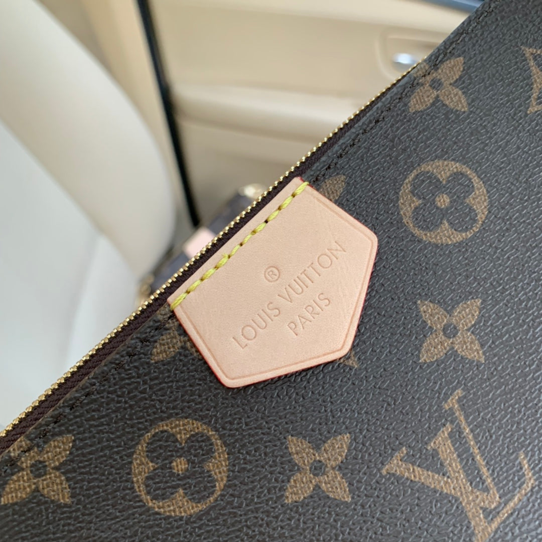 TOP Louis Vuitton LV Multi Pochette Monogram 21X12X3cm- Pink Strap