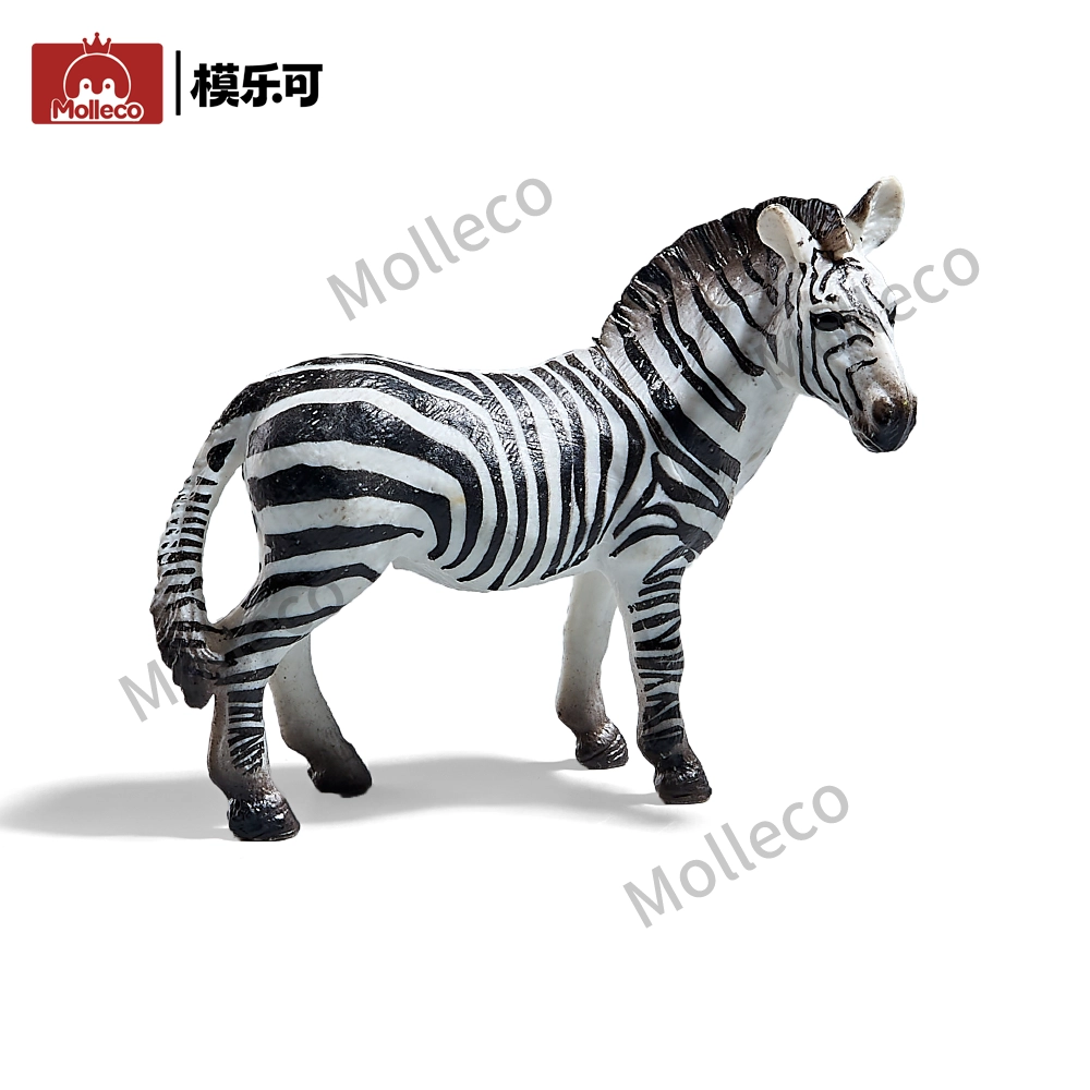 Molleco Animal Figure Toys for Kids and Children Zebra CP037-6