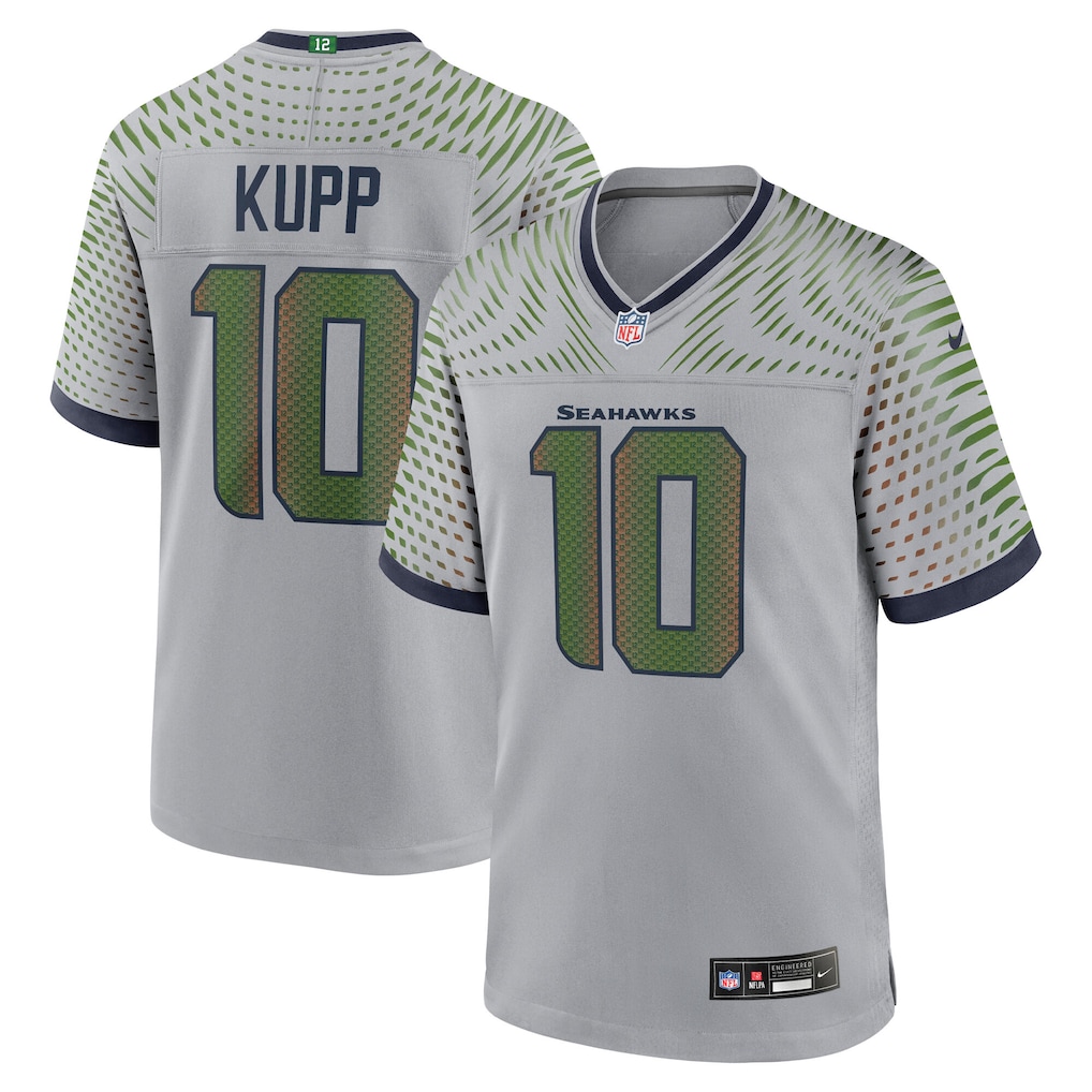 Men's Cooper Kupp Wolf Gray Seattle Seahawks 2025 Rivalries Collection Game Jersey
