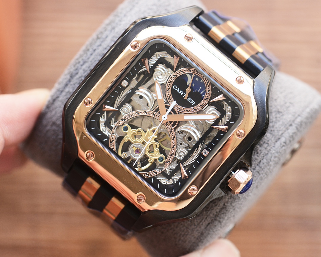 TOP Cartier Men's Watch Stainless Steel Strap  Watch - 3 Colors