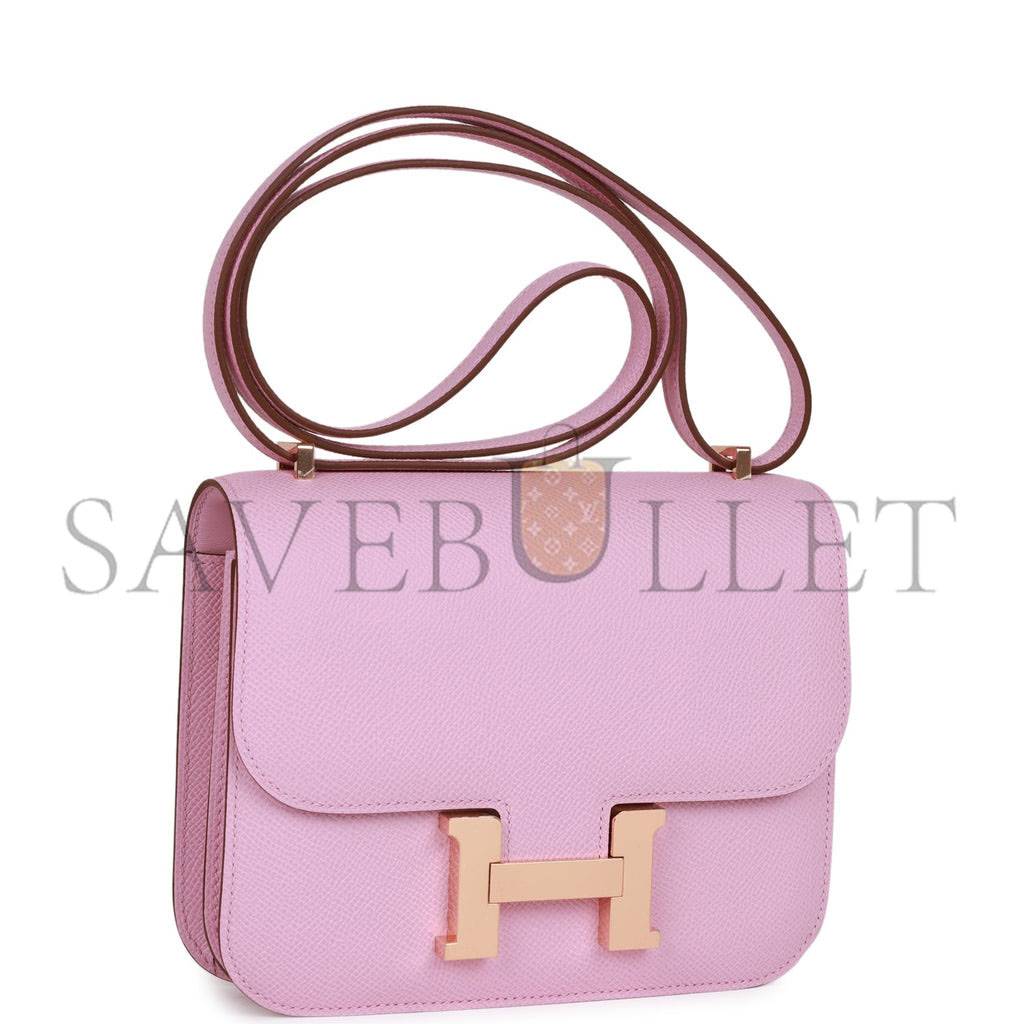 Hermes Constance 18 Mauve Sylvestre Epsom Rose Gold Hardware