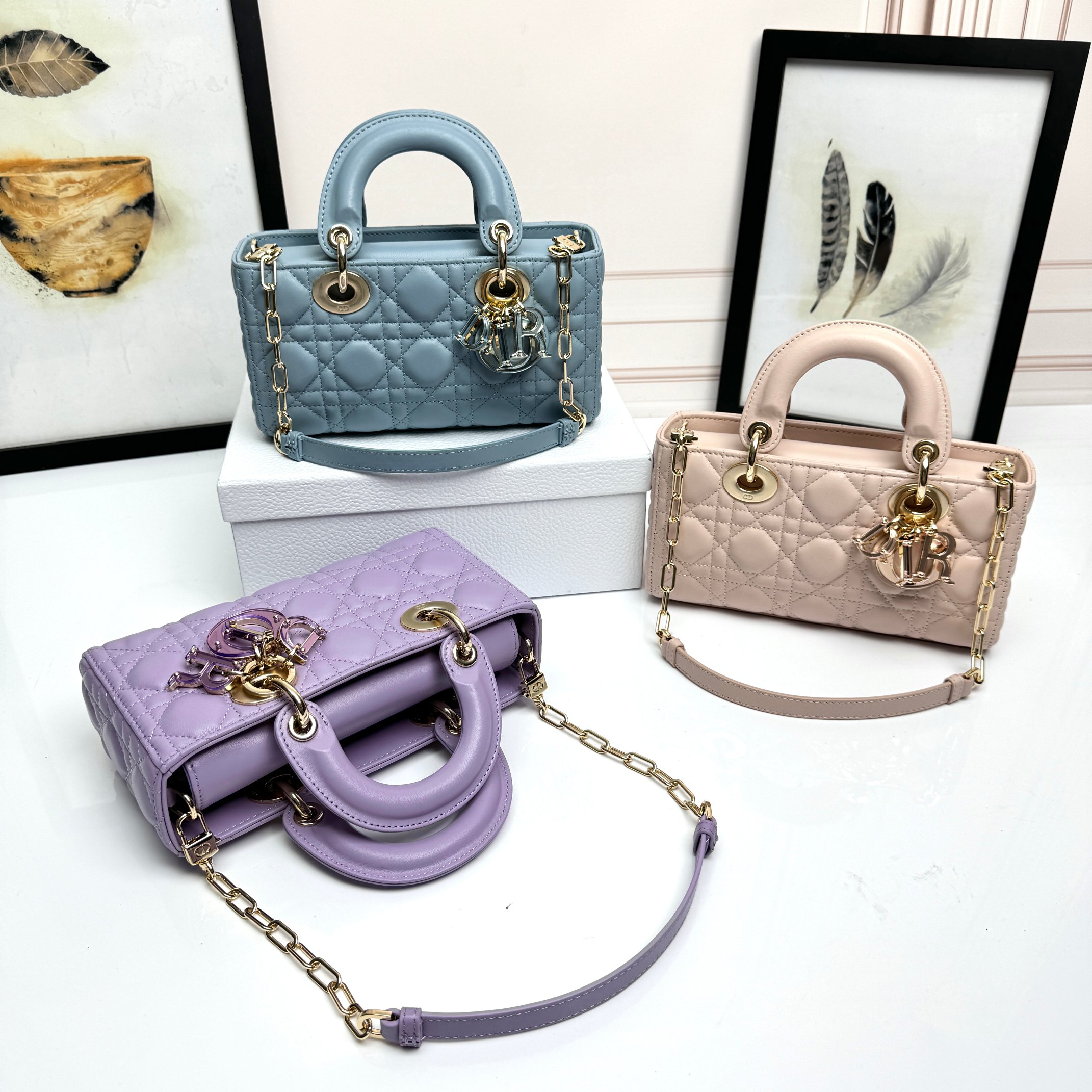TOP Christian Dior Lady D-Joy Bag Mini Handbag 20x12x6cm - 3 Colors