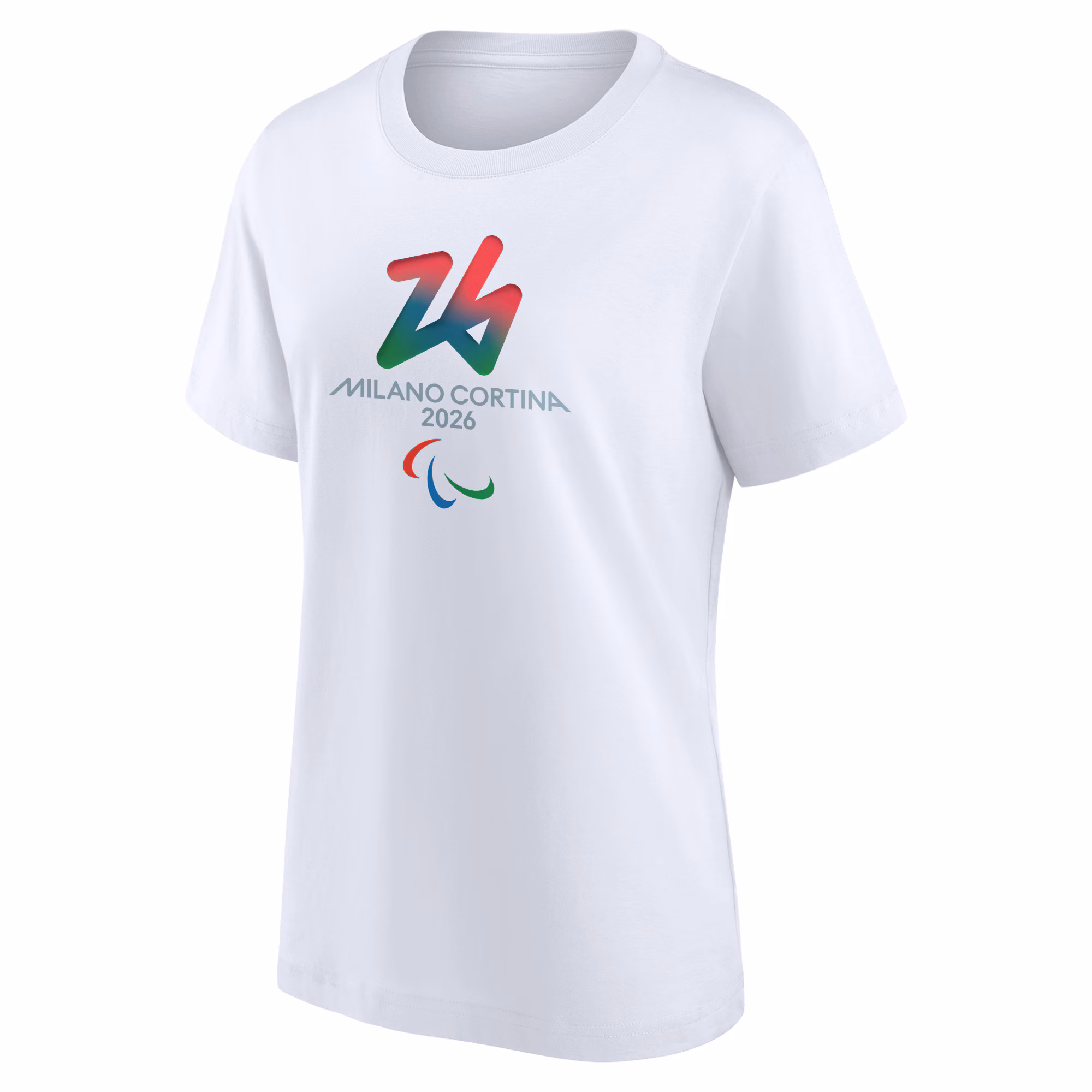 Milano Cortina 2026 Paralympics Primary Logo Graphic T-Shirt - White - Womens