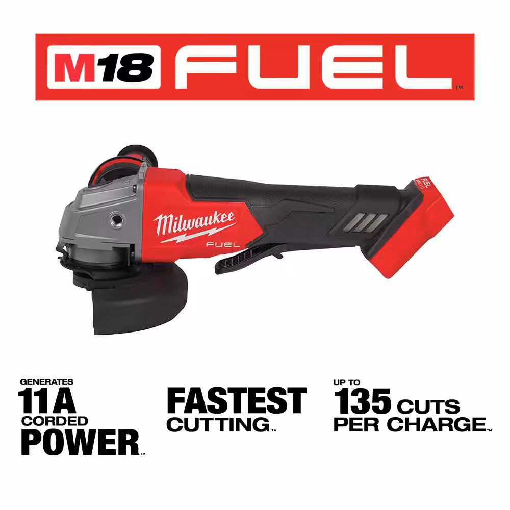M18 FUEL 18V Lithium-Ion Brushless Cordless Grinder & 3/8 in. Impact Wrench Combo Kit (2-Tool) w/ Two 5Ah Batteries