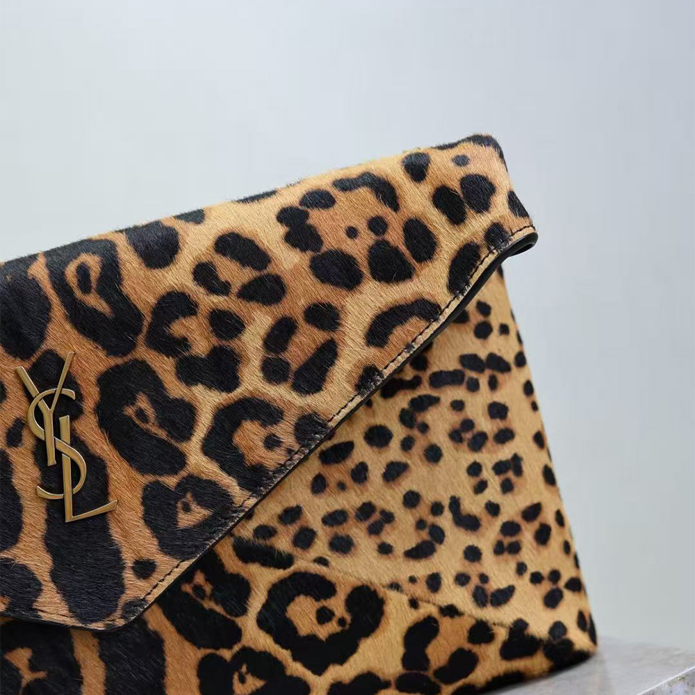 Saint Laurent CASSANDRE large pouch on chain in pony hair leather (Replica)