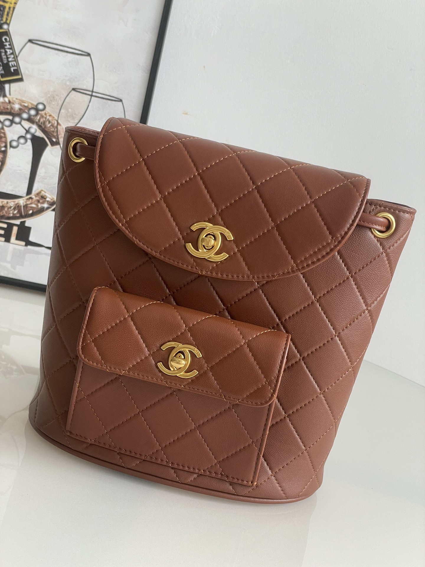 TOP CHANEL Vintage  Backpack 28×9×30cm -2 Colors