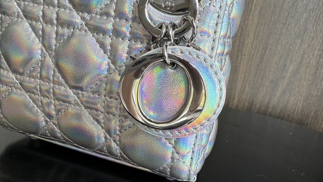 TOP Christian Dior Soft Lambskin Micro Mini Lady Dior Bags 12*10*5cm - Gold/Silvery&GHW