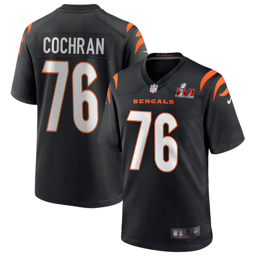 Devin Cochran Cincinnati Bengals  Super Bowl LVI Game Jersey - Black