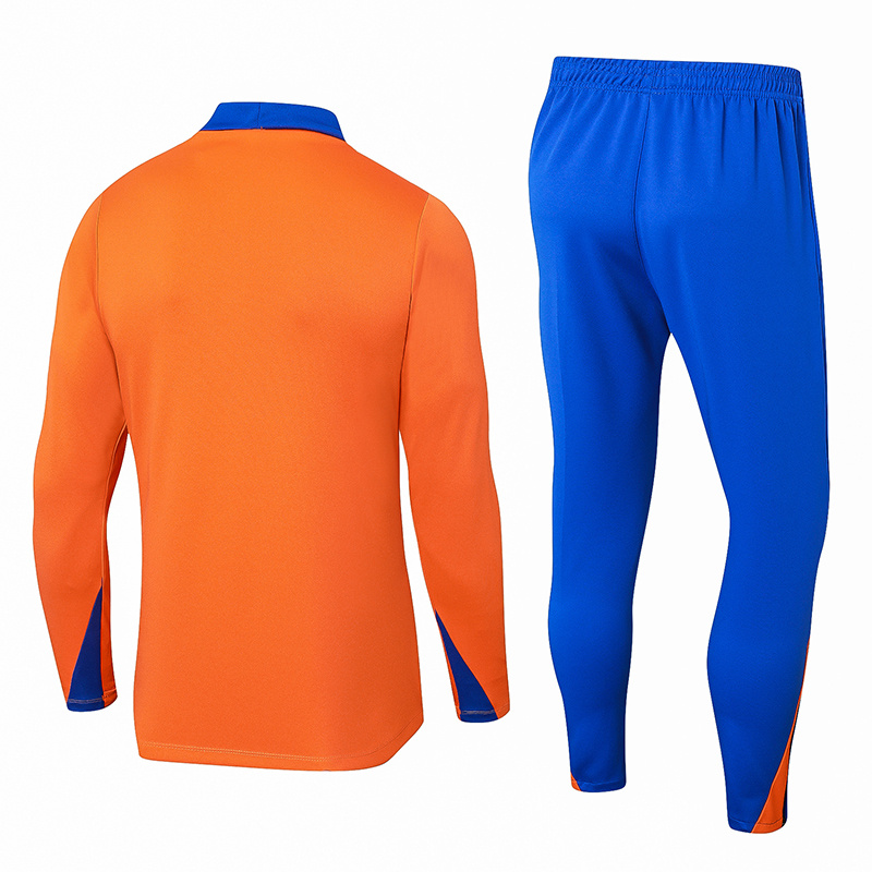 2024-25  Netherlands Orange  Football Half Pull Training Suit