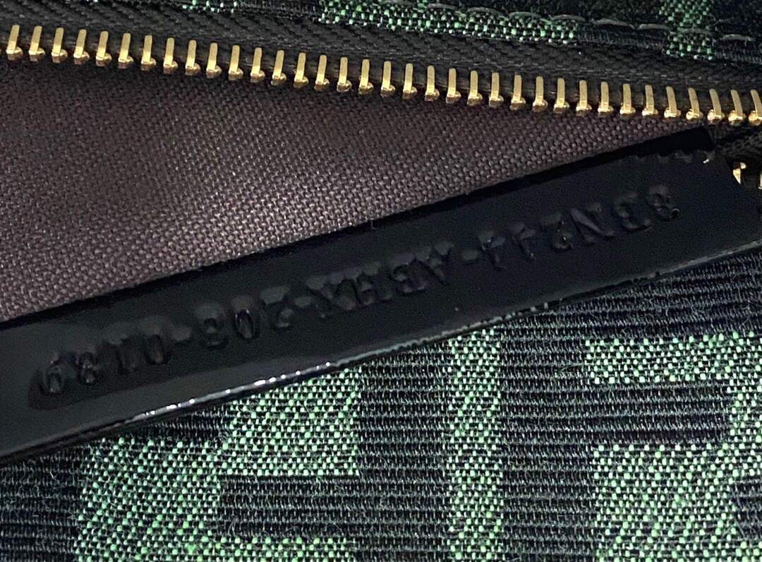 TOP FENDI FENDI Jacquard Interlace Peekaboo Mini Bag - Green