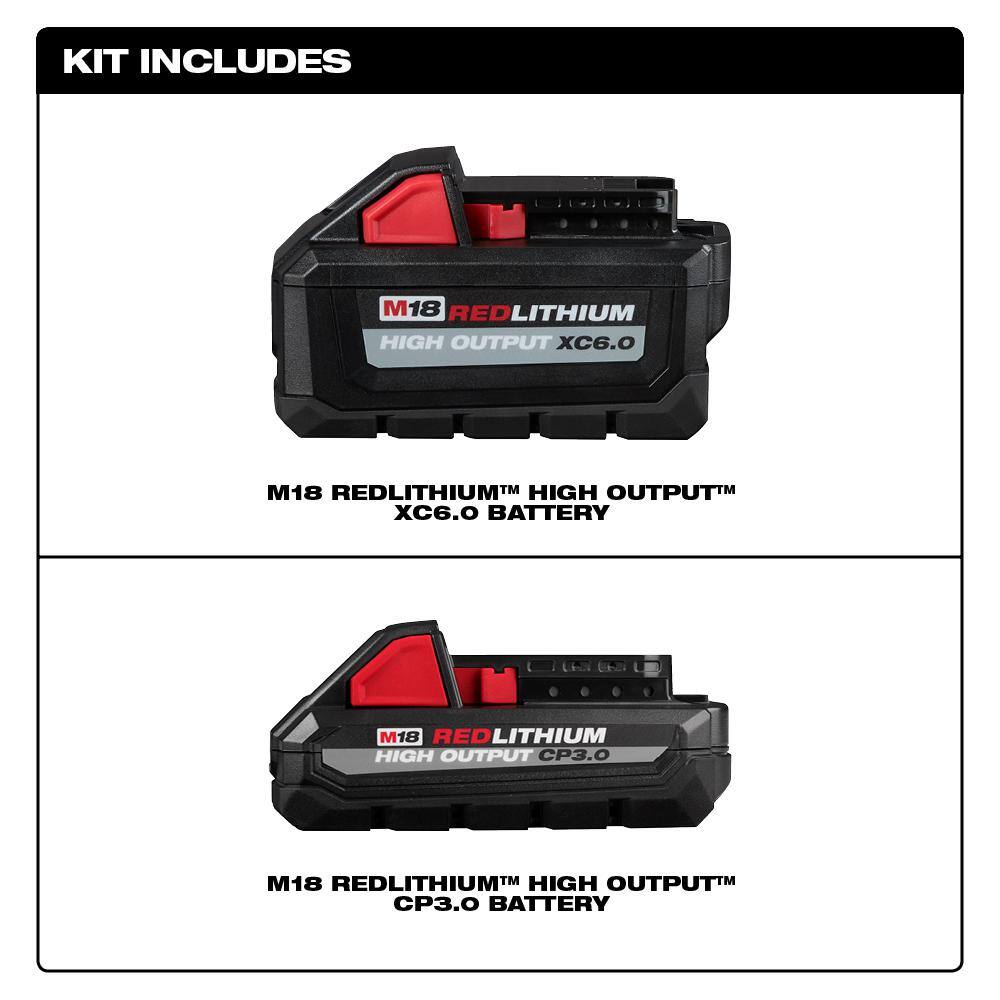 M18 18-Volt Lithium-Ion High Output 6.0 Ah and 3.0 Ah Battery (2-Pack)
