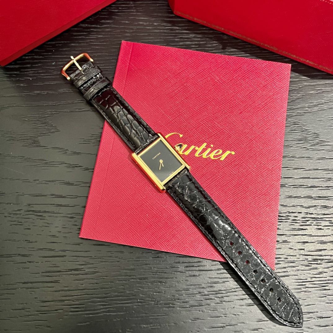TOP Cartier Tank Must Alligator Watch - 3 Colors