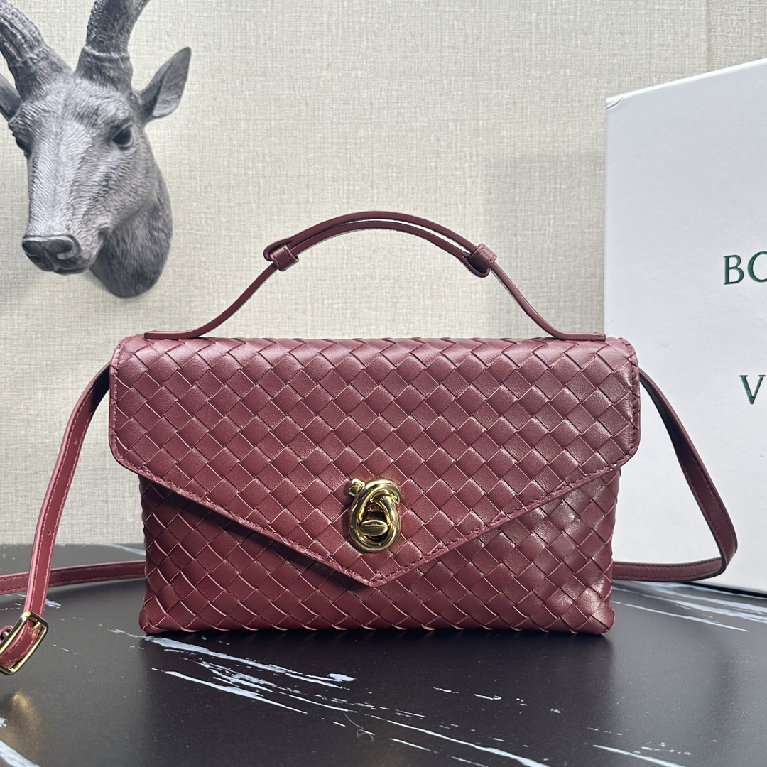 TOP Bottega Veneta BV Summer Intrecciato Knot Lock Bag 25×16×5.5cm - 3 Color