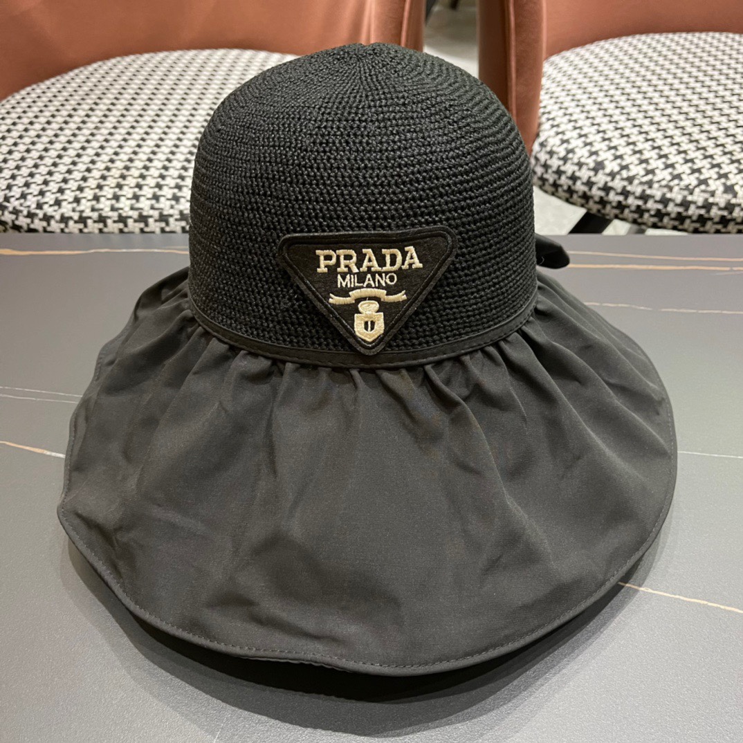 TOP PRADA Sunshade Fisherman Hat - 3 Color