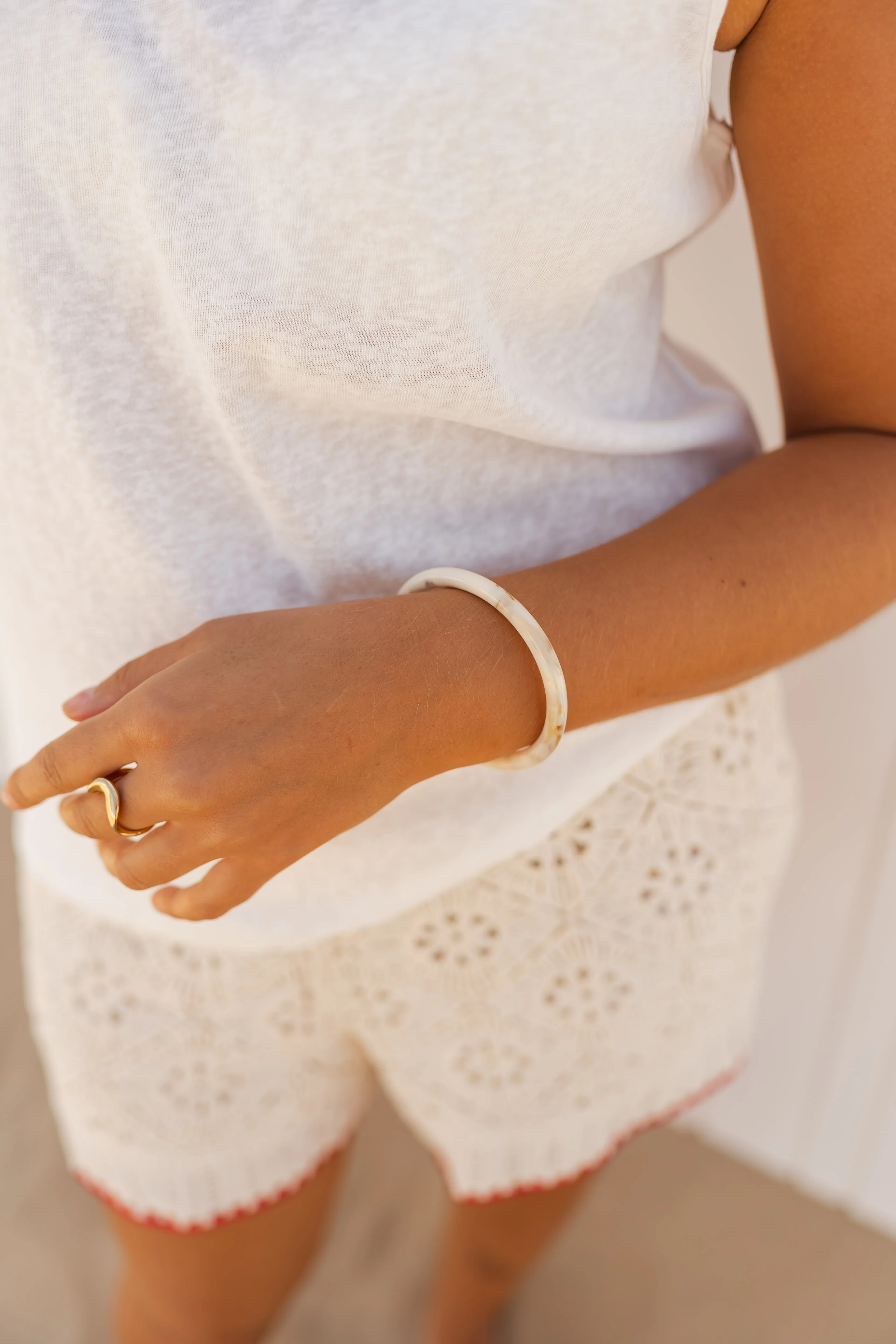 Antos bracelet - ecru