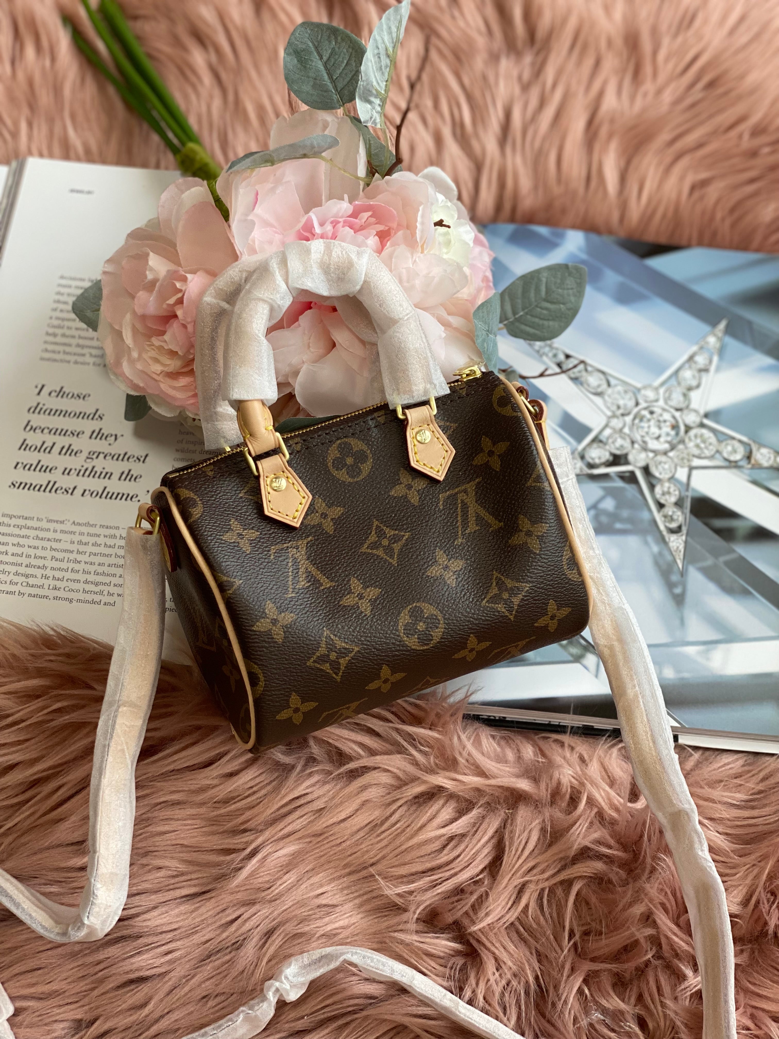 TOP Louis Vuitton LV Monogram Speedy Mini Bag 16x12.5x10cm-Brown