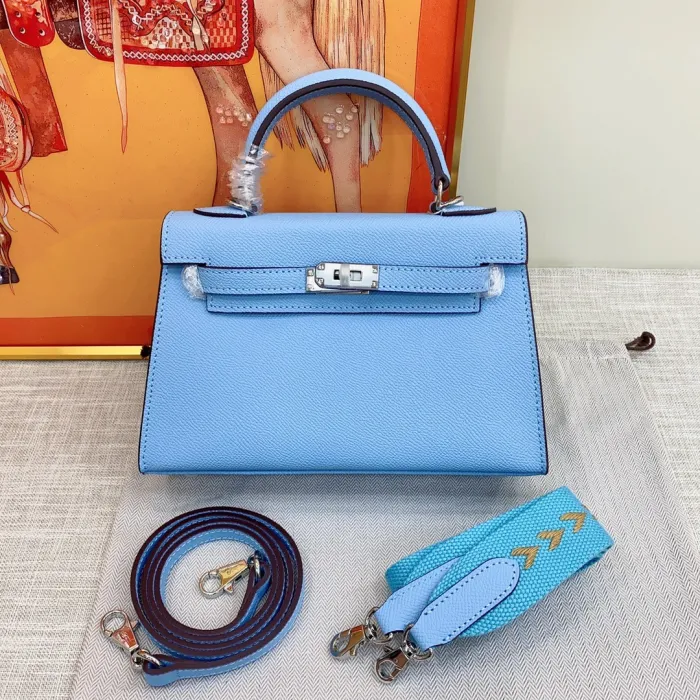 TJ Hermès Kelly22 Silver Buckle Epsom Tote  (Replica)