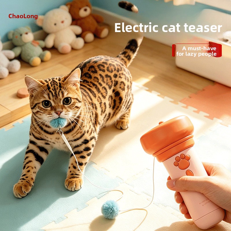 cat boredom buster, ejectable and recyclable launch gun, a magical tool for cats to expend energy - PawPro UK