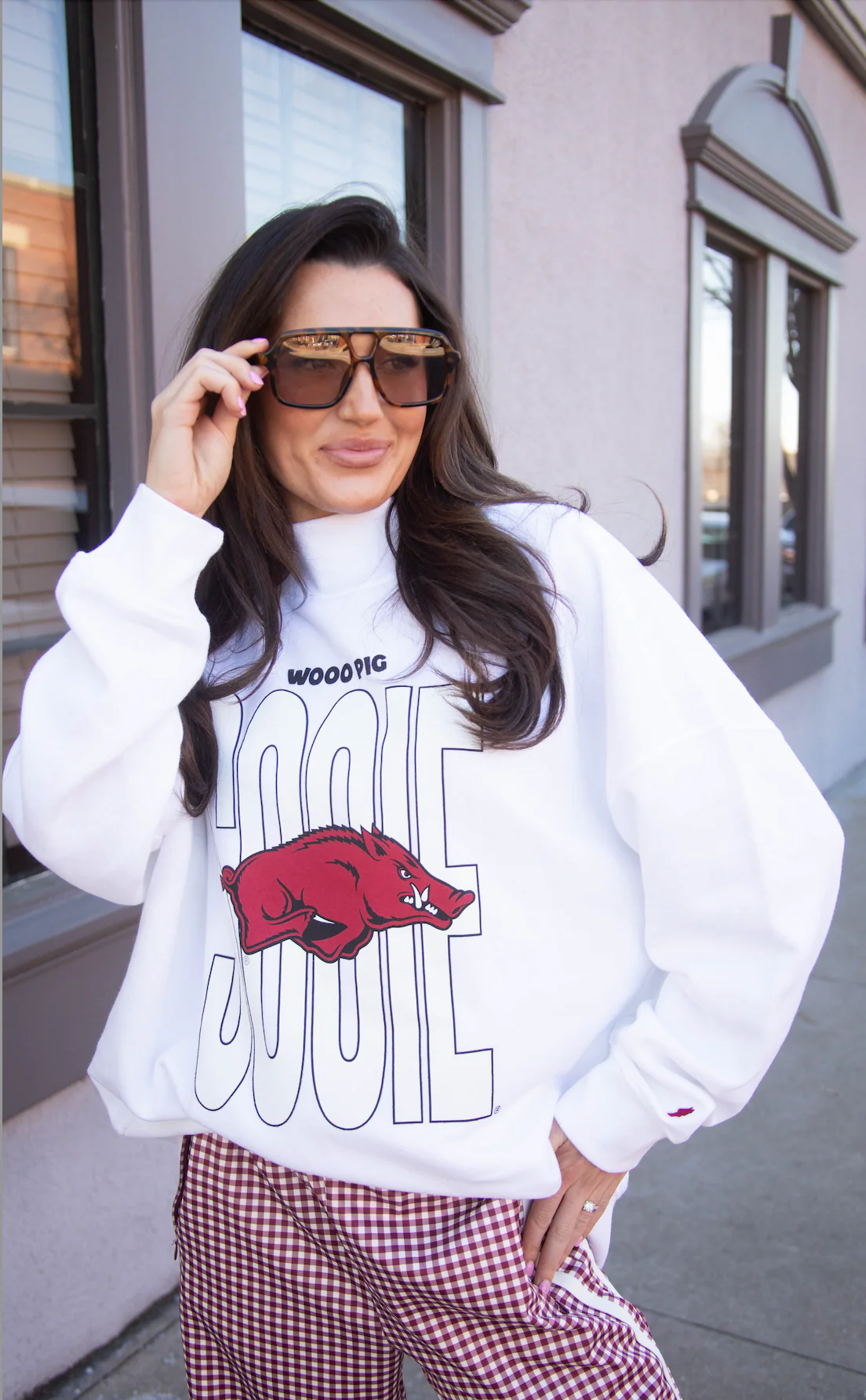 charlie southern: wooo pig mock neck