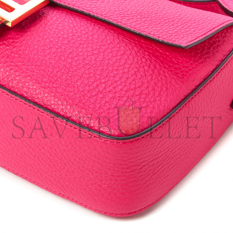 FENDI CUOIO ROMANO SELLERIA BAGUETTE FUXIA (32*18*6cm)