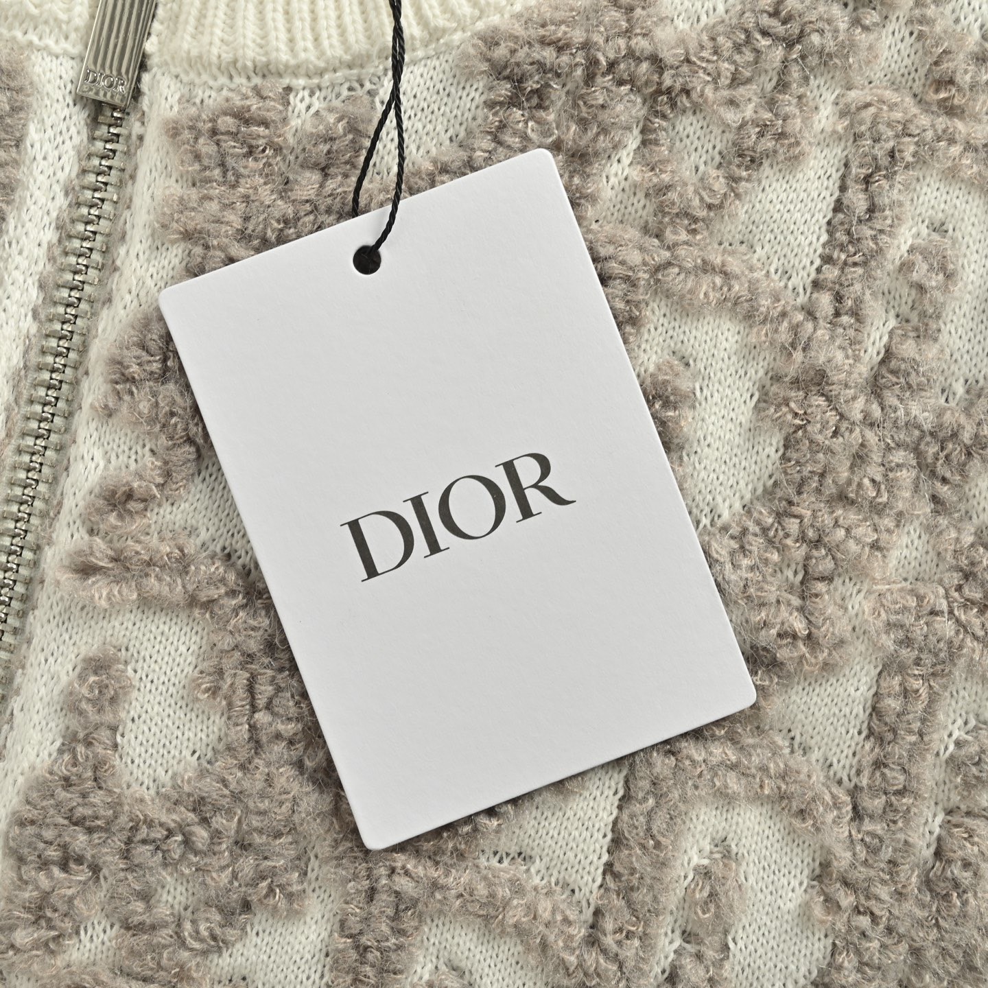 Dior/迪奥 25Fw 老花毛巾提花拉链毛衣外套