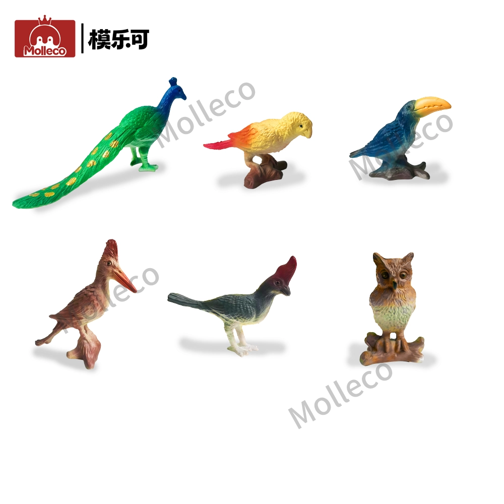 Molleco Animal Figure Toys for Kids and Children Bird CP152-1-2-3-4-5-6
