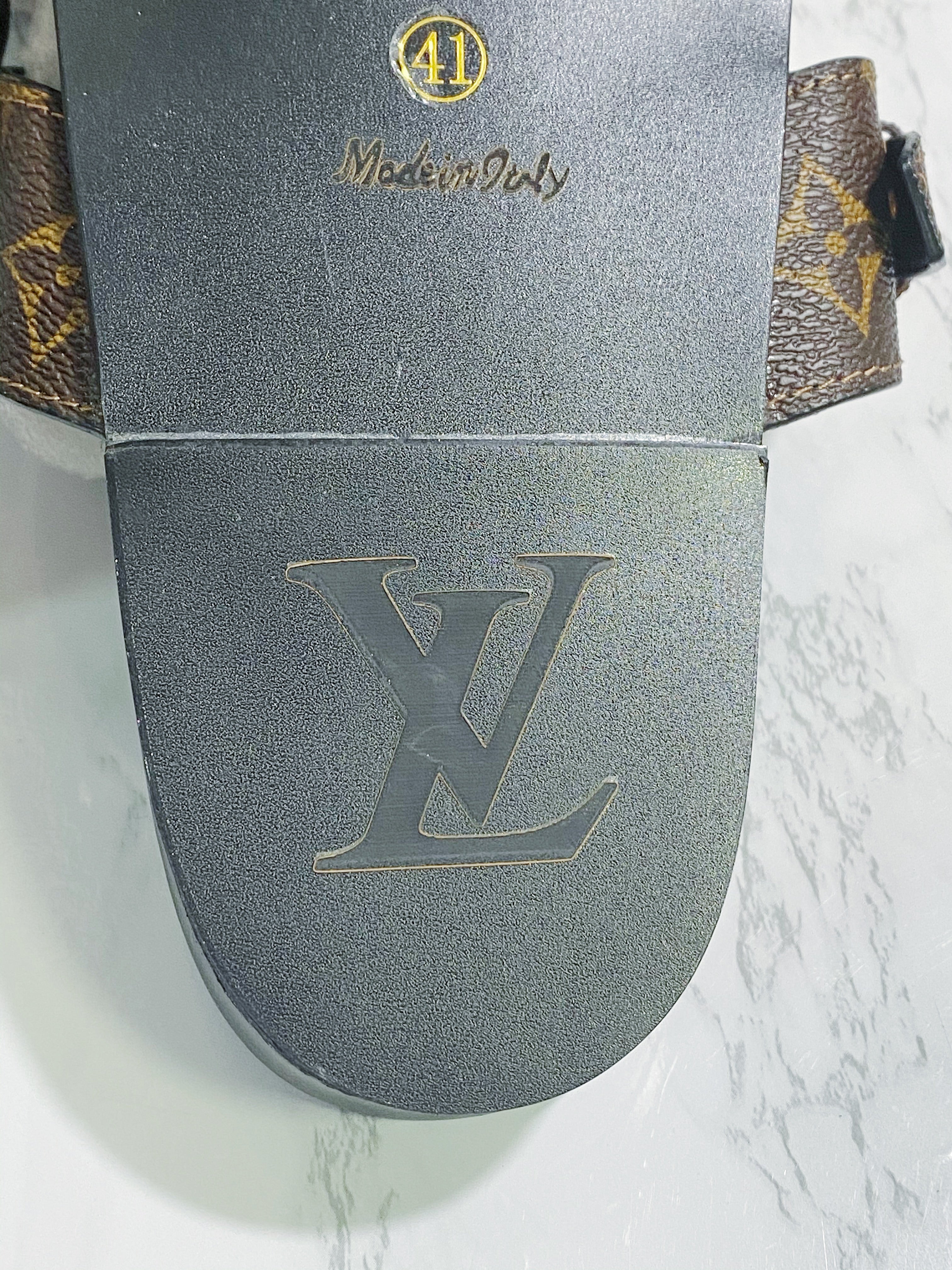 TOP Louis Vuitton LV L.V Bom Dia Flat Sandals Monogram