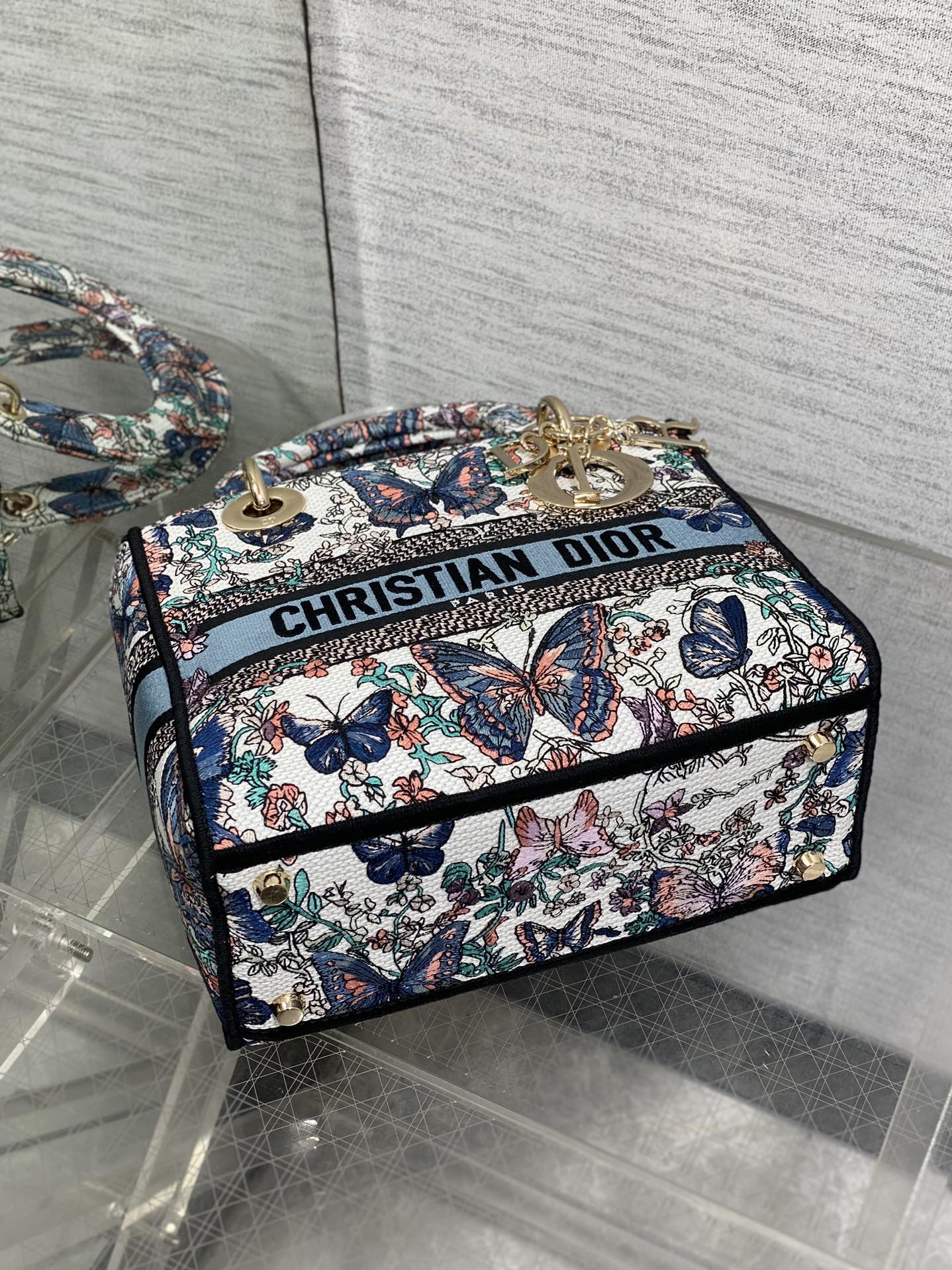 TOP Christian Dior Pattern Embroidery Bag 24x20x11cm - 2 Color