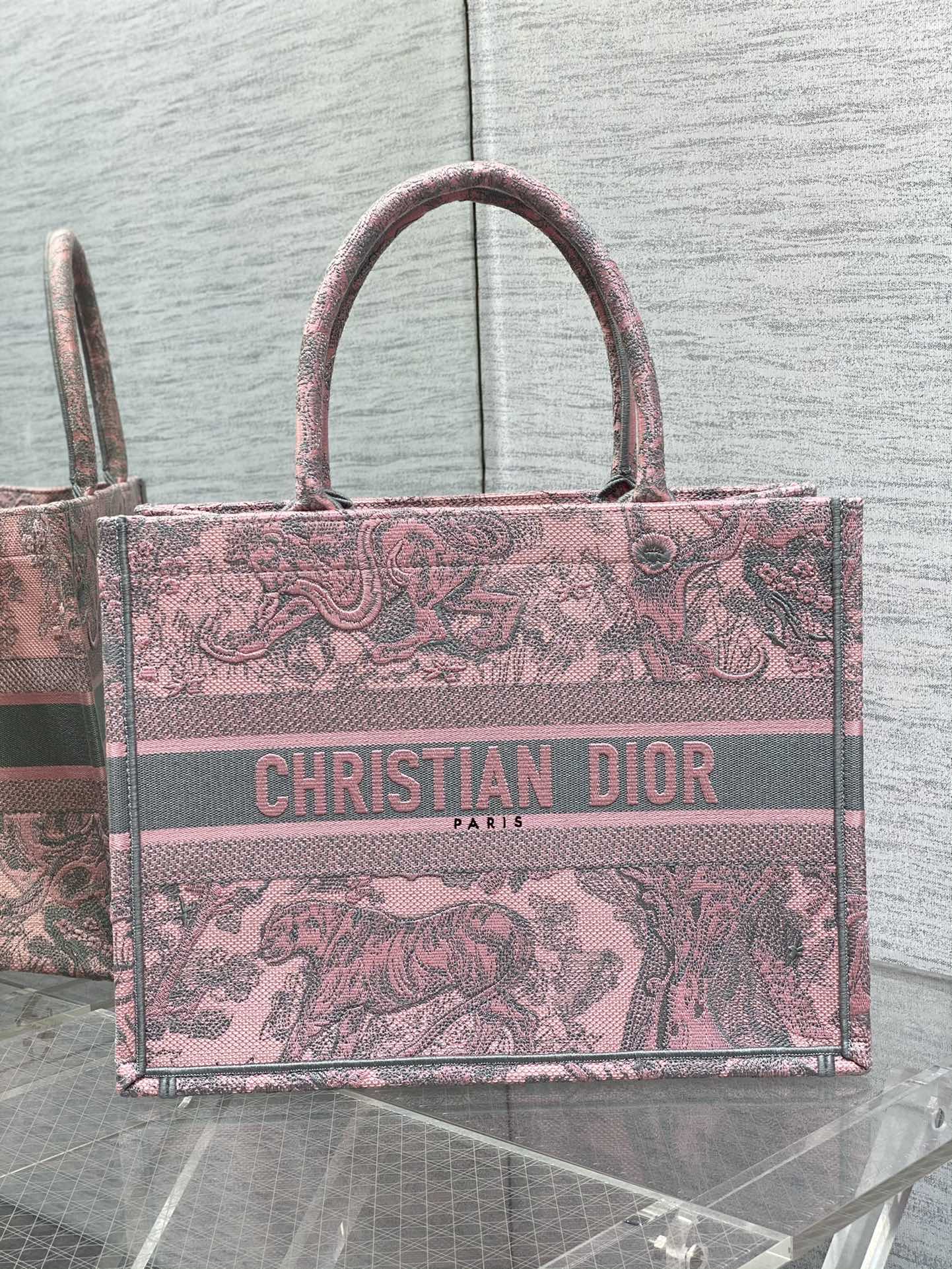 TOP Christian Dior Book Tote Bag Medium 36x18x28 cm - Pink