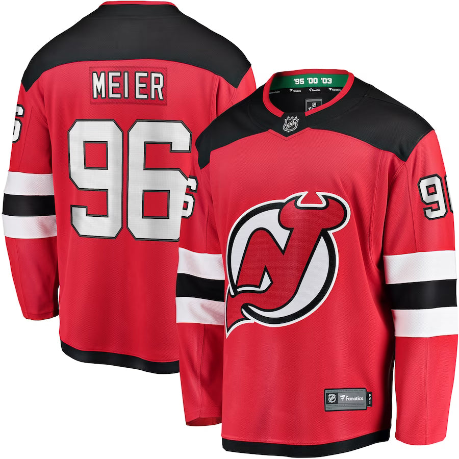 Timo Meier New Jersey Devils NHL Fanatics Breakaway Home Jersey