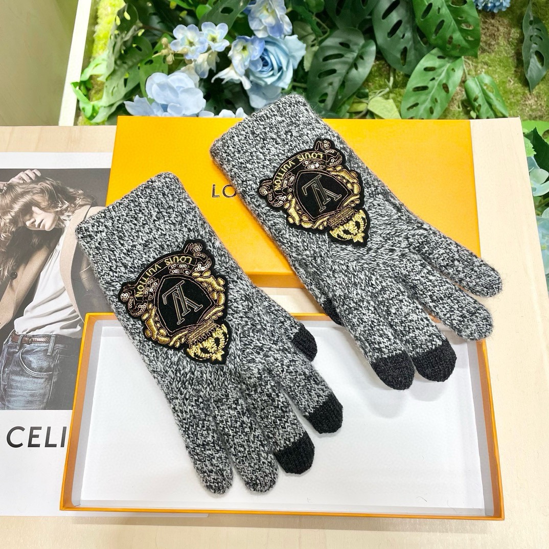 TOP Louis Vuitton LV  Gloves-Grey