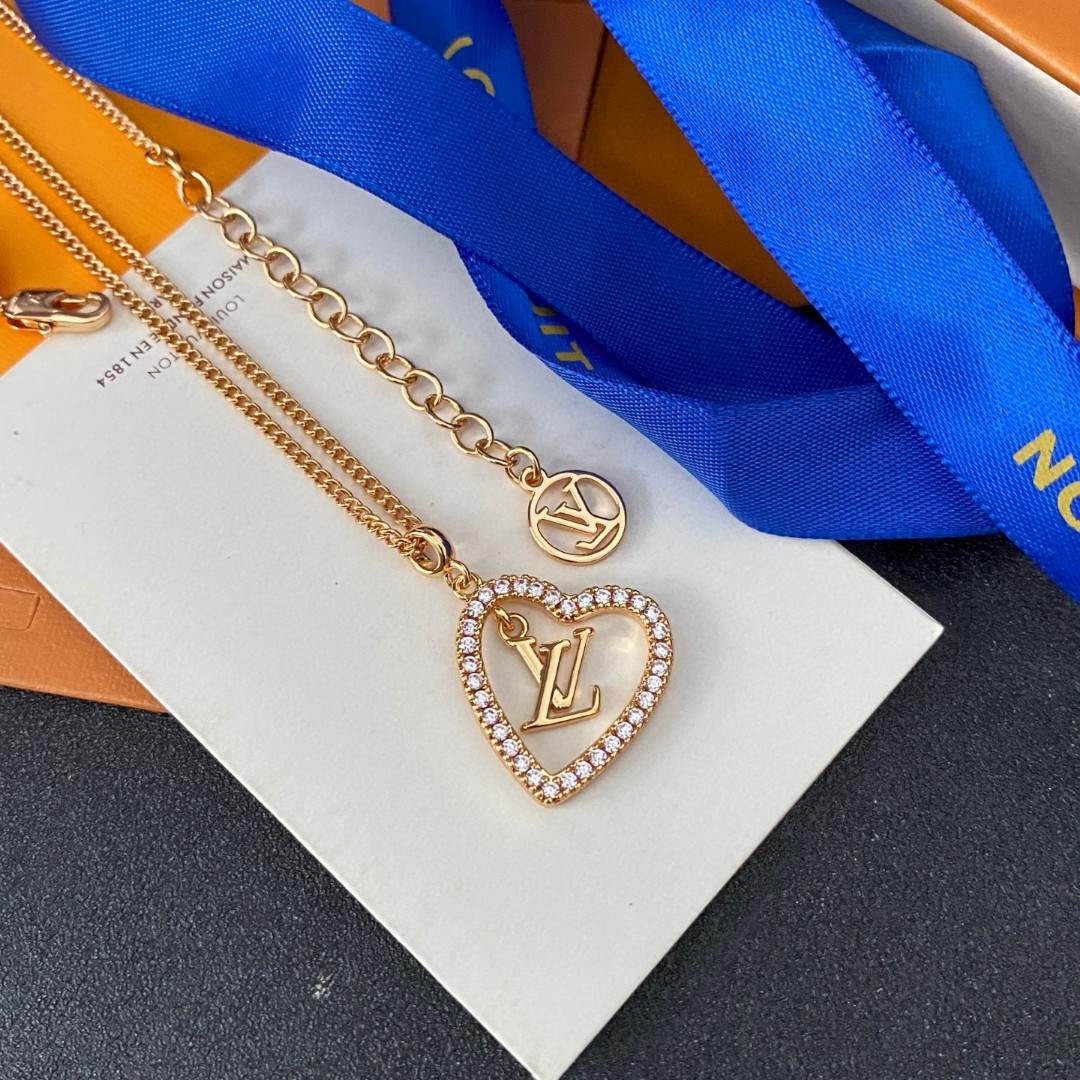 TOP Louis Vuitton LV Necklace - Gold