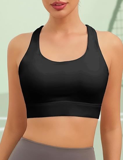 Sports Bra for Women-High Impact Criss Cross Back, Full Support for Large Bust Yoga Bra