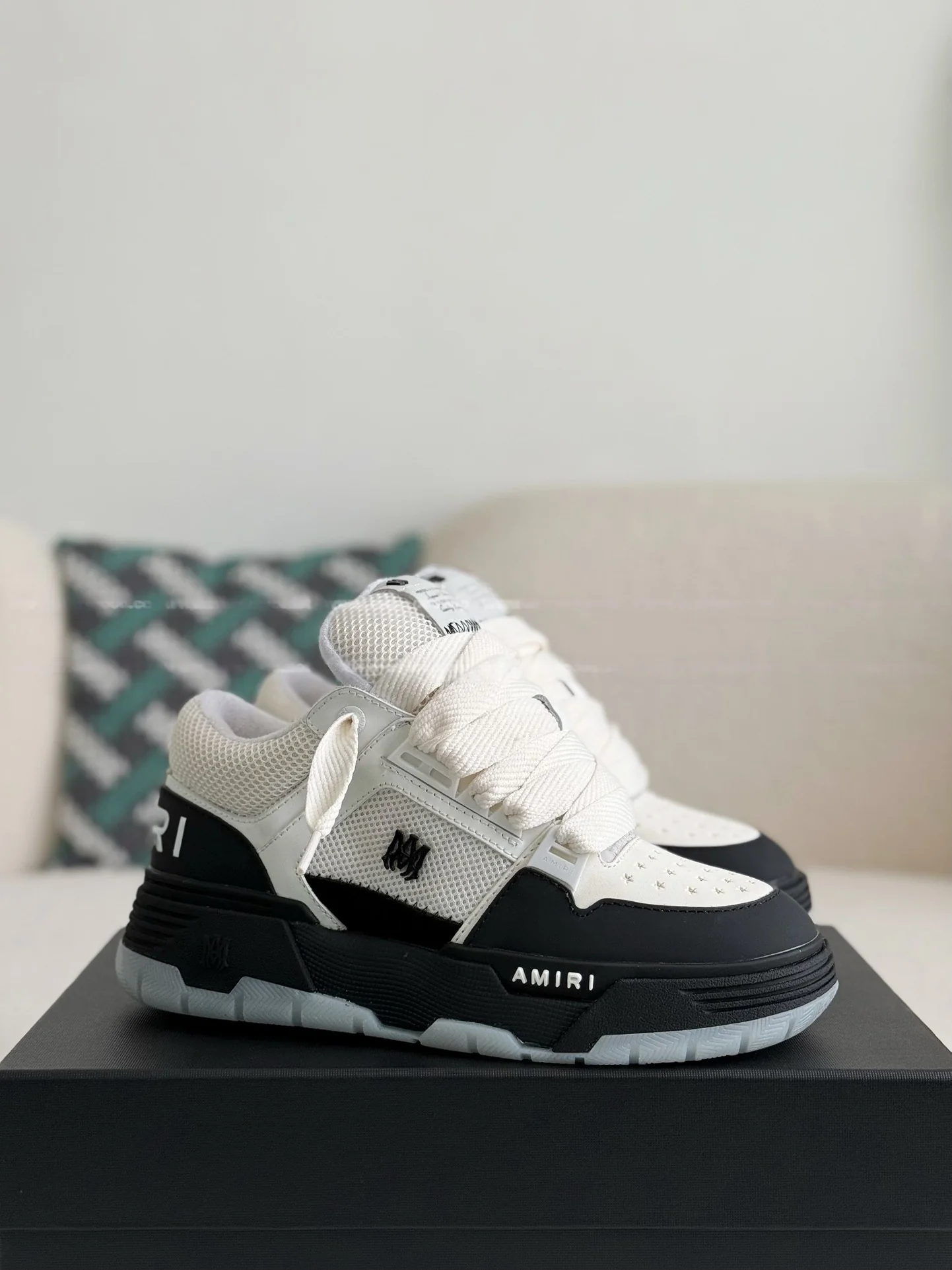 AAAShose Top Skate Sneakers Black White Chunky Platform Shoes Mesh Leather Casual Streetwear Shoes