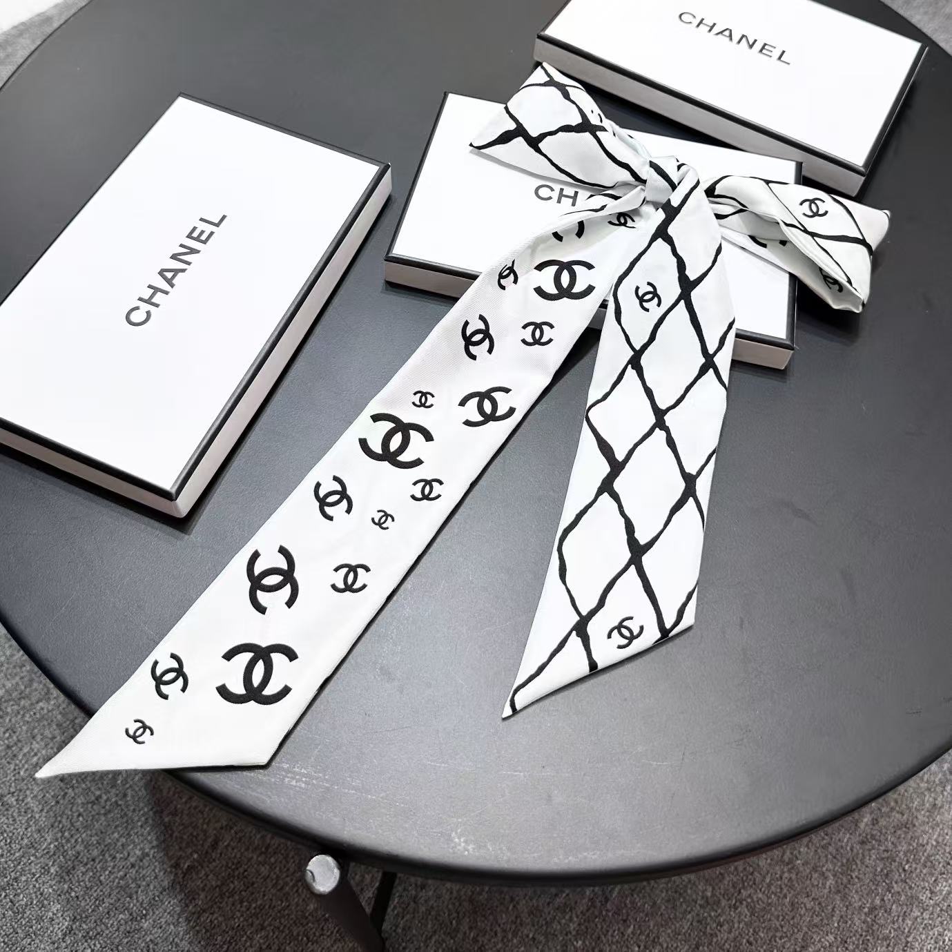 TOP CHANEL Silk Scarf 6*120cm - 2 Colors