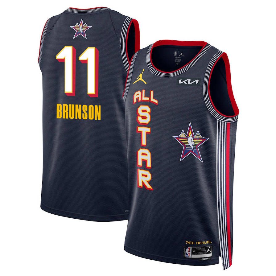 Jalen Brunson NBA 2025 All-Star Game Men's Custom Jersey - Navy Blue