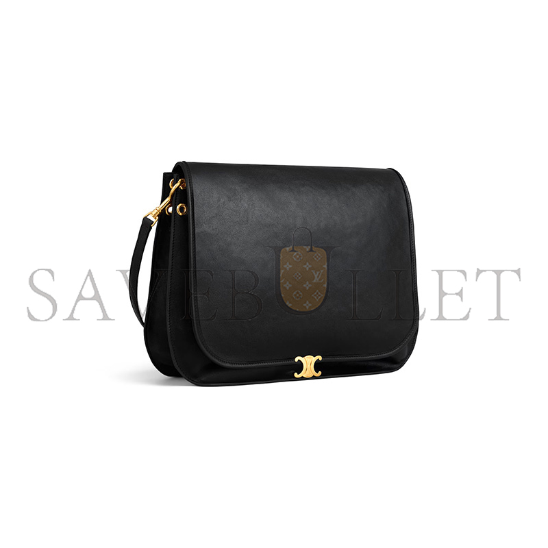 CELINE SOFT TRIOMPHE BESACE IN SUPPLE SHINY LAMBSKIN 123632T88.38NO (34*25*13cm)