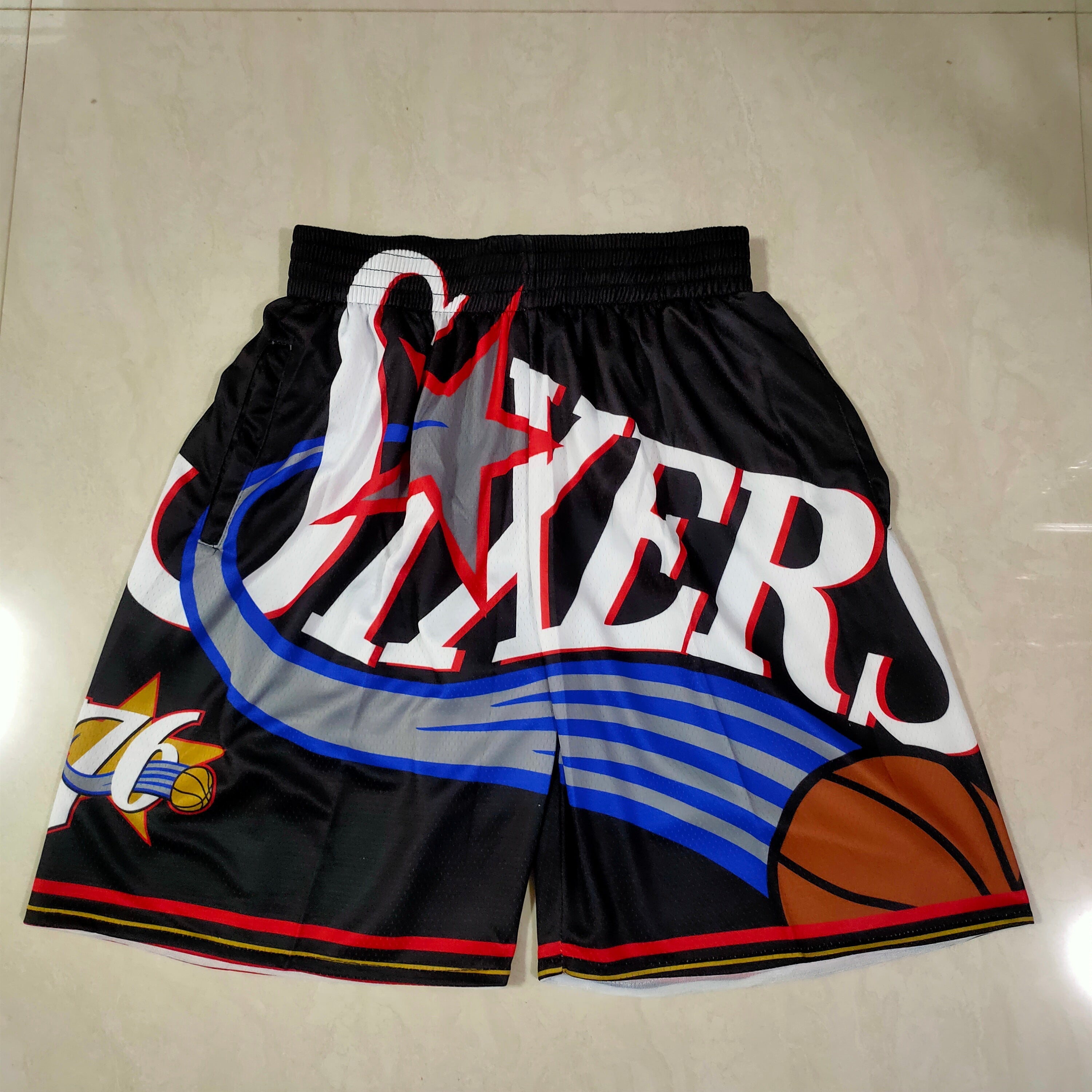 Philadelphia 76ers black mitchell&nesd pocket pants