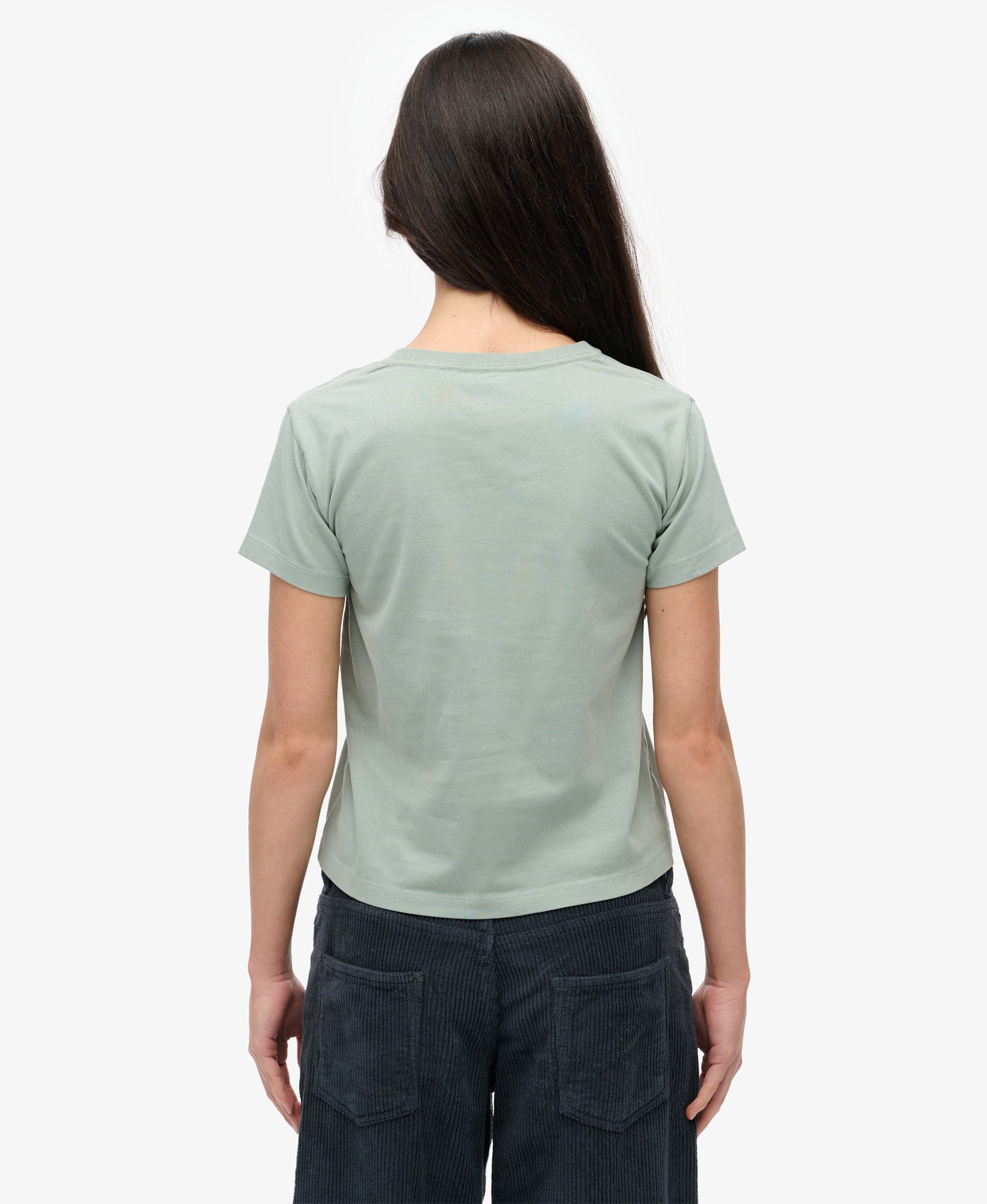 Athletic Graphic Fitted Tee | Light Jade Green