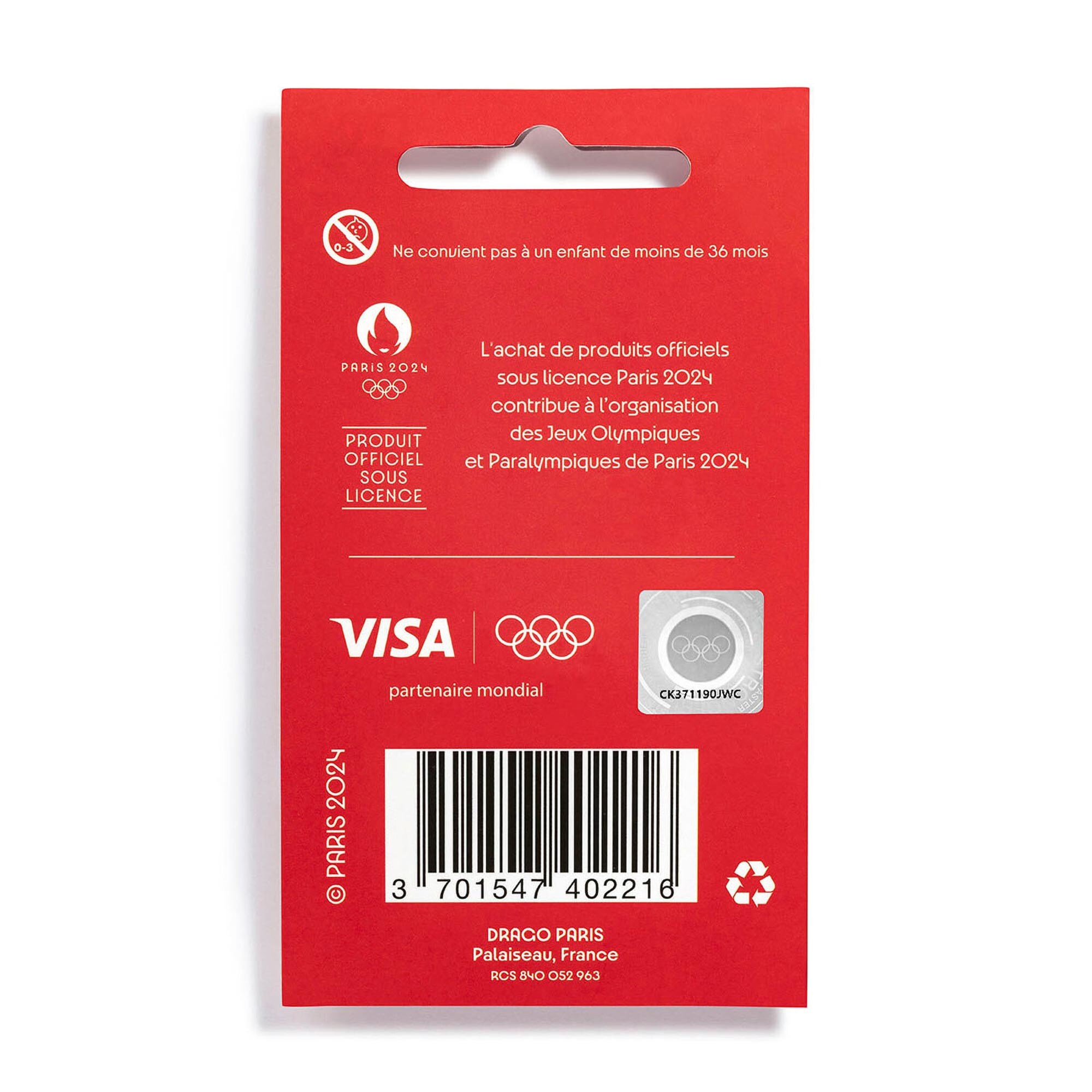 Paris 2024 Olympics Mascot Welcome Pin Badge