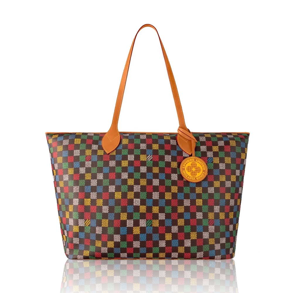 Louis Vuitton Neverfull Coated Canvas Tote Bag (10A Mirror Version)