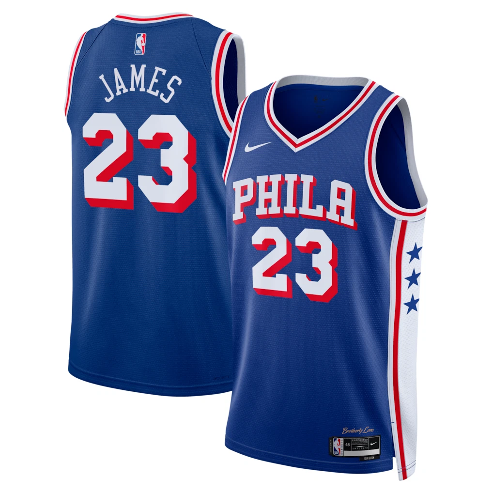 Philadelphia 76ers LeBron James Swingman Jersey - Icon Edition