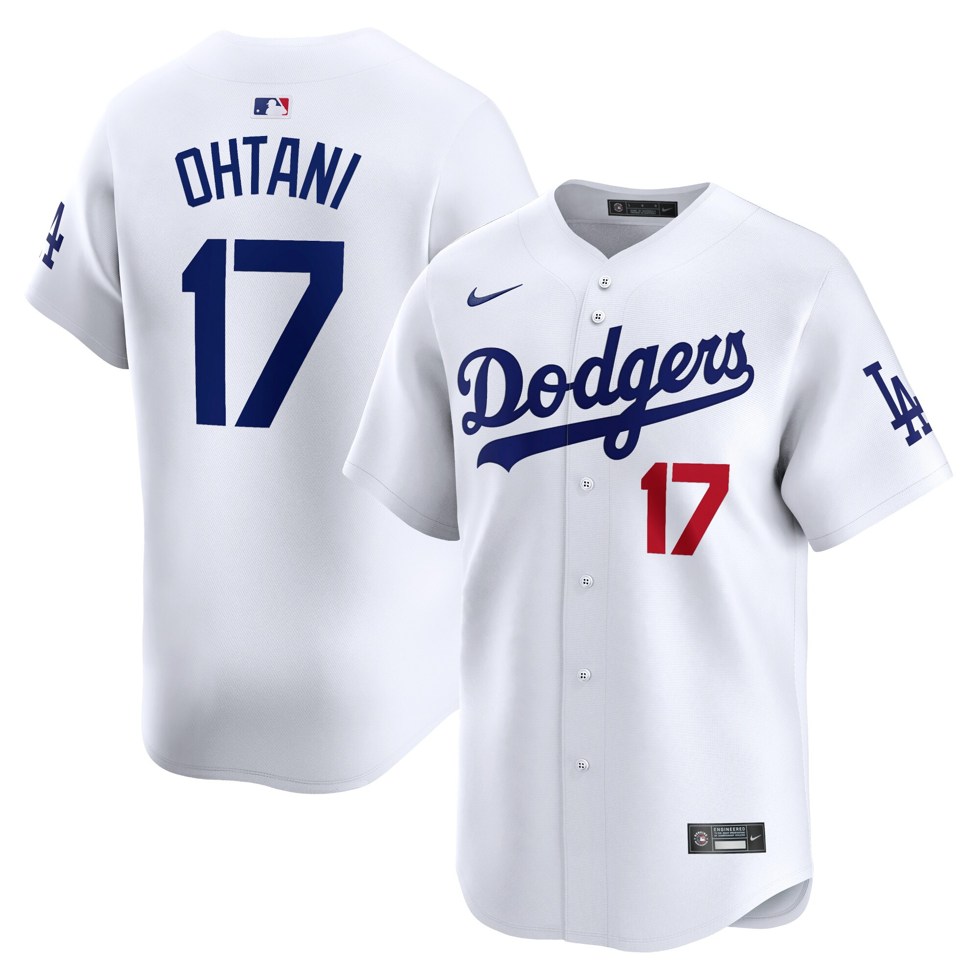 Men's Los Angeles Dodgers Shohei Ohtani #17 White Replica Game Jersey