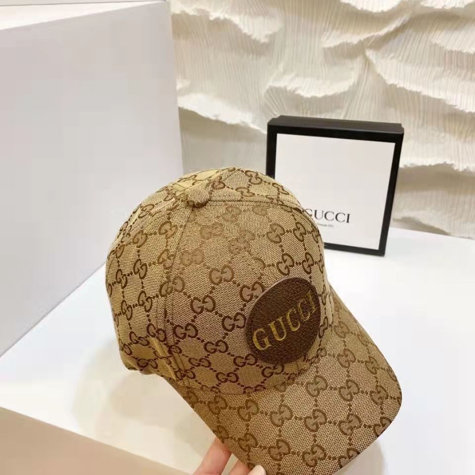 TOP GUCCI Supreme Baseball Cap - Brown